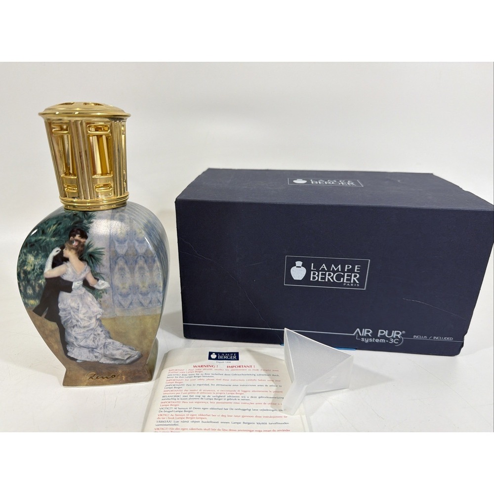 Goebel Lampe Berger Paris "Dance In The City" Oil Lamp Renoir Porcelain No Wick